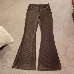 Aerie green corderoy flare pants sz small